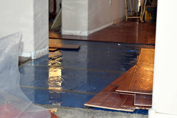 Professional Flood Damage Restoration technician working in Olean, NY